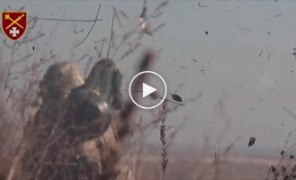 Destruction of an assault group of invaders on a BMD-4M using Javelin and drops from drones