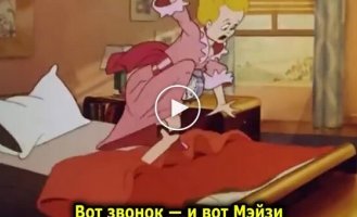 Как в 1940-м году изображали рабочий день офисной сотрудницы