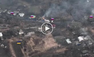 Один украинский танк против коллонны танков рашистов