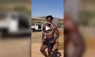 Блогер посоревновался в скорости с гепардом