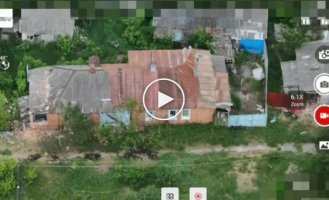 Seven liquidated occupiers lie on a path near a private house in Volchansk