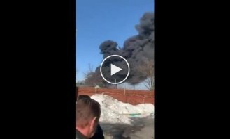 A new polyester plant is on fire in the Rostov region of the Russian Federation