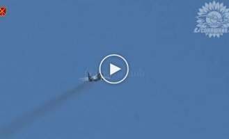 Украинский экипаж самолета МиГ-29 уничтожает место дислокации оккупантов на Запорожском направлении