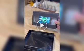 Mini video player in a cassette case