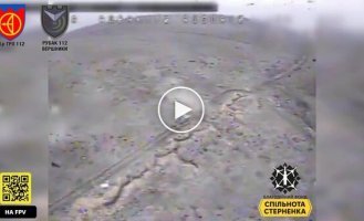 Ukrainian drones drove a Russian tank into the field