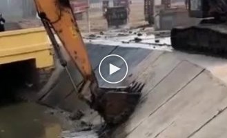 It was fun, come on! In China, an excavator rescued a puppy and he liked it