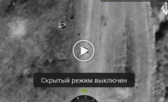 Dropping grenades on Russian occupiers