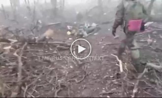 A Russian soldier captured his forward positions littered with dozens of Russian corpses