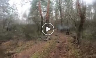 Shooting battle in the Kremen direction from the first person of a Ukrainian military man
