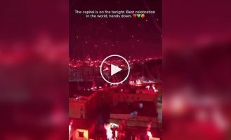 Signal flares colored the sky over Algeria
