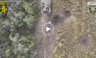 Excellent hit on a tank from a drone