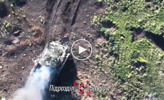 Ukrainian drone unit "Shadow" helped destroy several Russian armored vehicles