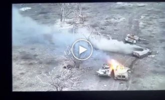 Russian armored cemetery east of Andreyvka, after a failed attack, two MT-LBs join other old, already destroyed vehicles
