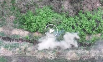Українські захисники ліквідували російських піхотинців, які намагалися відстрілятися від дрона та сховатись