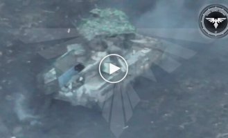 Russian BMP-3 after a meeting with a Ukrainian drone
