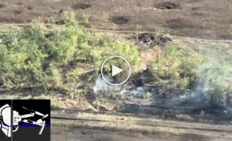 Shelling of Russian positions using kamikaze drones and mortar fire