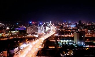 Красота ночного Новосибирска (timelapse)