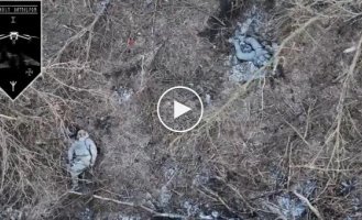 Ukrainian drones drop FOGs on Russian infantry in the Bakhmut direction