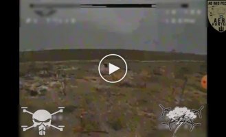 Avdiivka direction, Ukrainian FPV drone flies into a house with Russian military