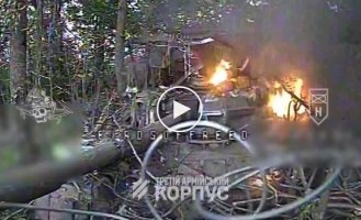 Башта російського танка злетіла в повітря внаслідок атаки бійців 3 ОШБр на Харківському напрямку