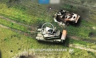 Защитники Часового Яра сожгли российские танки Т-90М Прорыв и Т-72Б3М