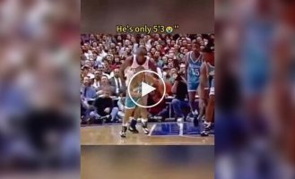 NBA's little giant: Incredible Muggsy Bogs game