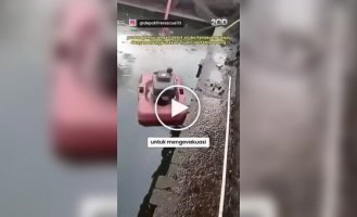 Пожарные осушили пруд, чтобы достать смартфон