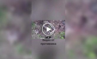 The occupier managed to survive after a direct hit from a Ukrainian drone below the back