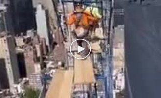 Dangerous work at great heights