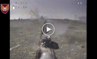 Soldiers of the 46th Separate Brigade use FPV drones to destroy occupiers' armored vehicles