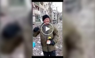 Russian marauder in occupied Avdiivka