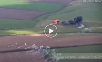 Нацгвардия показала видео уничтожения российского вертолета К-52 Аллигатор