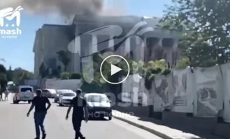 Headquarters of the Russian Black Sea Fleet in Sevastopol after a precision missile strike