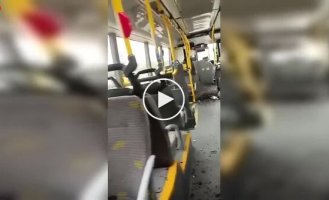 Автобус в Бельгии попал под удар сильного града