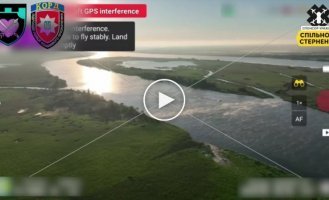 Ukrainian FPV drone destroys Russian military boat in Kherson region