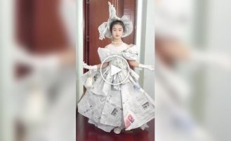 Эффектный наряд для школьного показа мод