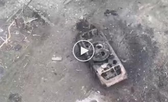 Destroyed enemy BMP-2 and the remains of the Russian landing force in the Donetsk direction