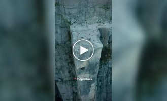 Preikestolen cliff in Norway