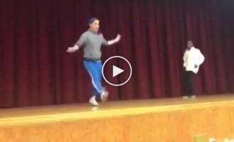 Dance battle between teacher and student