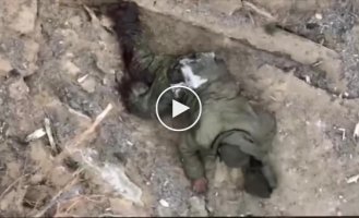 Ukrainian drone drops FOG on a Russian military man in the Kremensky direction