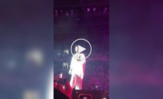 Турецкий певец попал под струю огня во время концерта