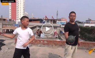 A sharp throw technique. A guy throws playing cards like knives