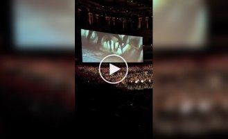 Performance of the Lord of the Rings soundtrack by a symphony orchestra