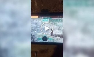 African mercenary of the Russian army with a stick went out to duel with a kamikaze drone