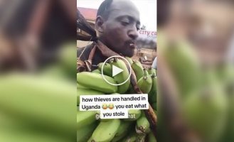 В Африці злодіїв змушують їсти і пити те, що вони намагалися вкрасти