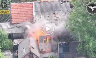 Minus 13 occupiers: drones smoke out Russians from a house and finish off survivors in the bushes