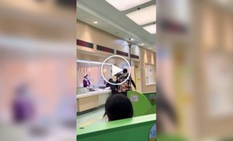 In China, a security guard at a children's clinic was found covered in plush toys