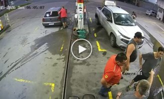 Мужчина пытался спалить заправку в Бразилии