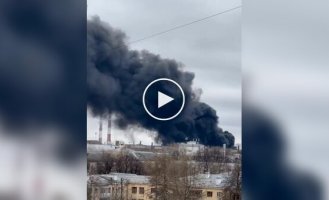 The Uralmash plant caught fire in Yekaterinburg, Russia