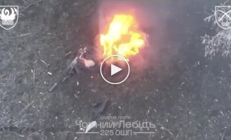 An occupier burned after a mine detonated in the Pokrovsk direction